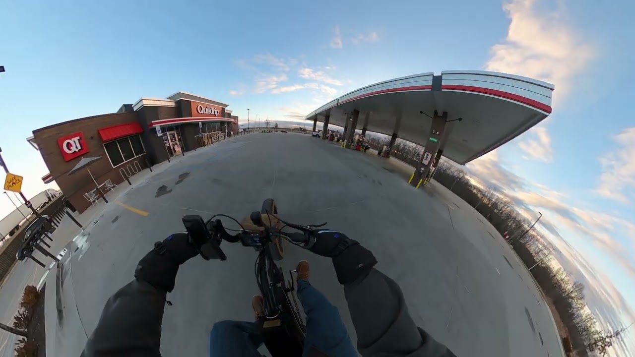 Riding Custom e-bike in the cold 72V 5000w