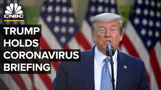 President Trump holds a coronavirus briefing at Fujifilm Diosynth Biotechnologies — 