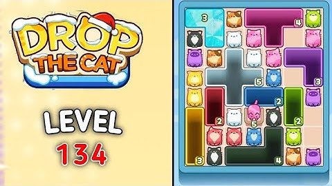 Drop the cat level 134 walkthrough solution gameplay