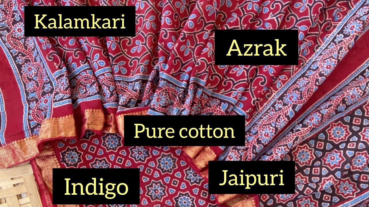 Ruchi collections present Kalamkari ll azrak ll indigo ll jaipuri ll ...