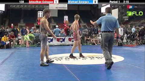 Junior 138 - Johnathan Gahagan (Illinois) vs. Mich...