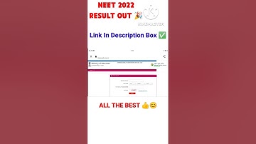NEET 2022 Result Out 🎉check now NEET result | neet 2022 latest news today #neet2022 #short #shorts