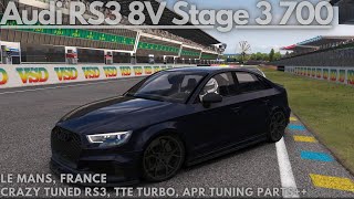 Assetto Corsa – Ep.1 | Audi RS3 8V Stage 3 tuned 710hp! | Loud turbo blow | 0-100 & 100-200