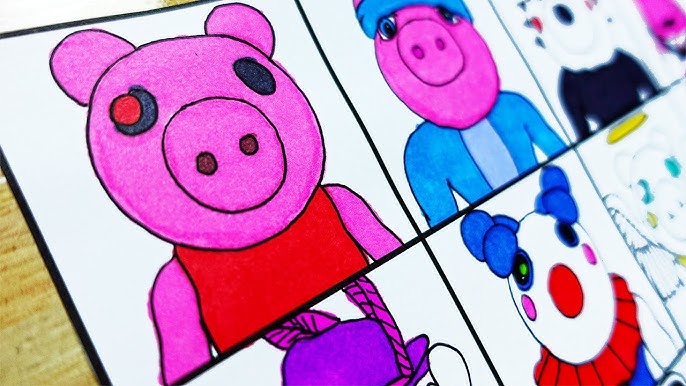 desenho de Badgy Roblox Piggy para colorir – Se divertindo com