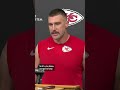 Travis Kelce responds to questions about Taylor Swift
