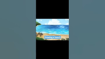 Drawing a beach background #art #timelapse #speedpaint #rendering #drawing #drawingprocess