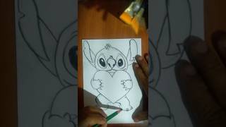 Stitch Love 💙💙💙 Pencil Drawing😊😘😍