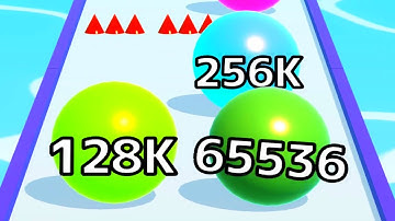 Ball Run Infinity Number Up To (128M, 256M, 512M, 1024M) ! All Levels Gameplay Part 277 android, ios