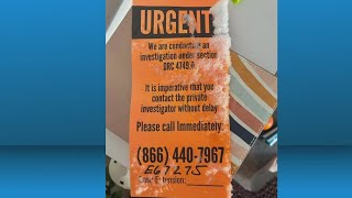 BBB Cleveland warns NE Ohio residents about deceptive ‘private investigator’ notices left on doors