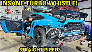 Straight Piping Our Wrecked Porsche 911 Turbo!!! Best Sounding Car Exhaust Ever!