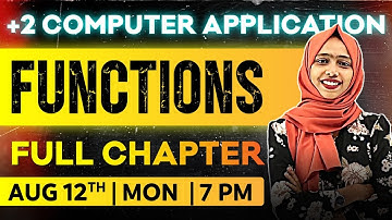 Plus Two Computer Application | Chapter 3 | Functions | One Shot | Exam Winner +2