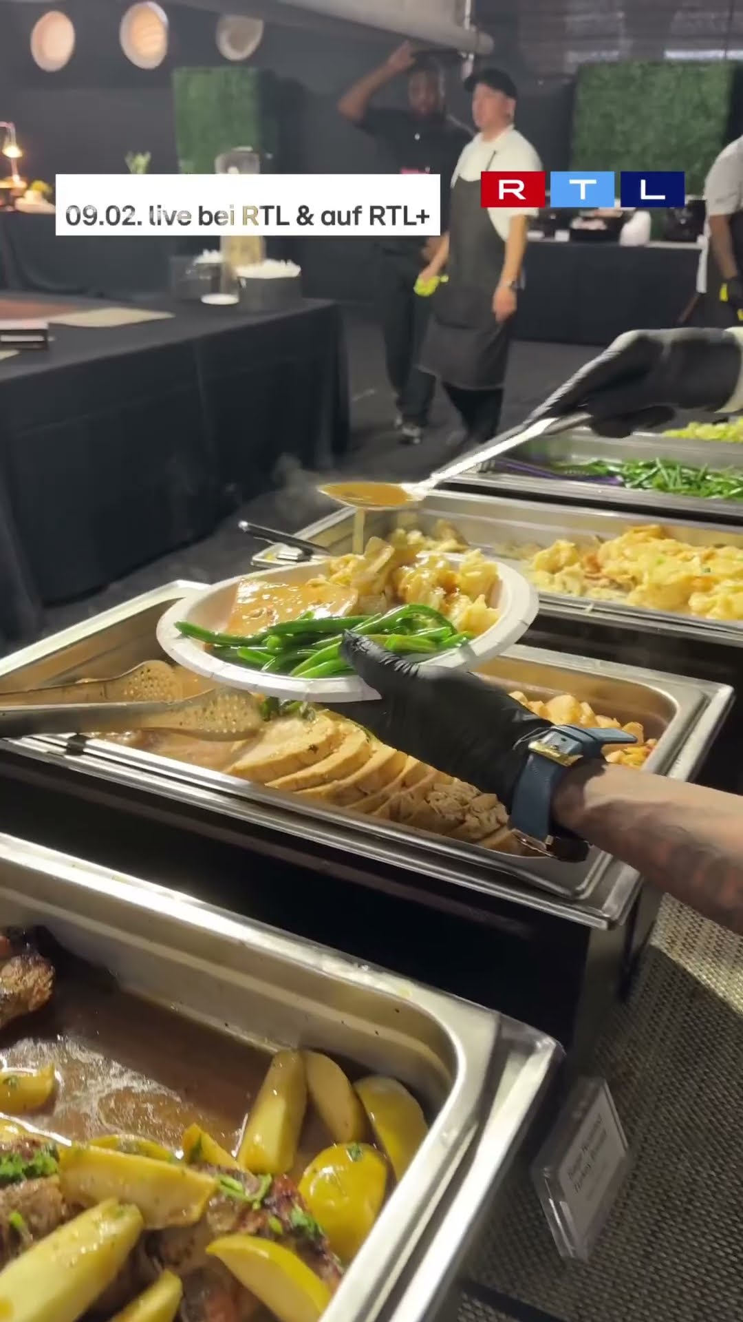 Das Catering für Mitarbeiter! Ist auch richtig lecker ?#superbowl #rtlnfl
