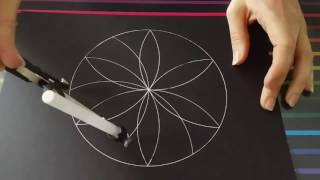How to draw a flower of life mandala | Full video screenshot 2