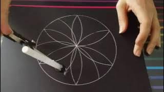 How to draw a flower of life mandala | Full video