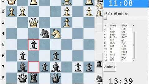 Chess World.net: LIVE Rapid #87 vs slowhand (1757) - Sicilian Defence (B55) (Chessworld.net)