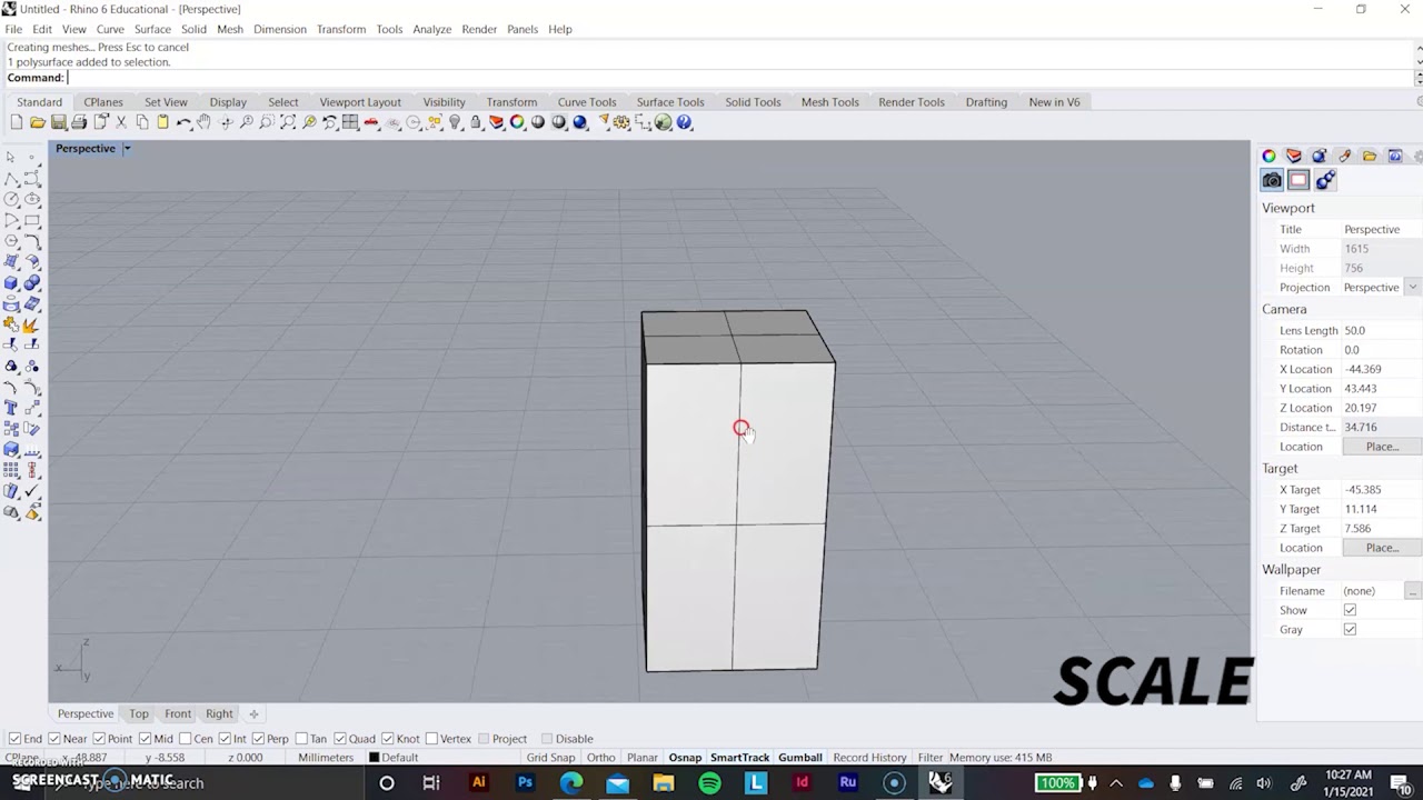 Rhino 6 3D Modeling Basics | Architecture 101 - YouTube