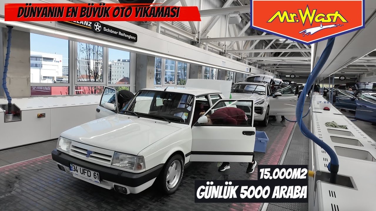 FABRİKA GİBİ- DÜNYANIN EN BÜYÜK OTO YIKAMASI// TOFAŞI YIKATTIK //15.000M2 GÜNLÜK 5000 ARABA