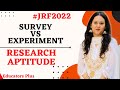 Survey VS Experiment II Research Aptitude #nta_net_paper1 Unit 2