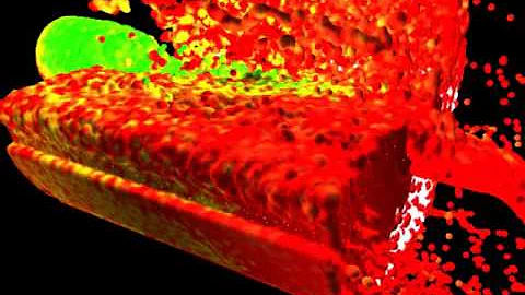 3D DEM model of mill fluid residence time