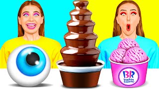 Desafío De Fuente De Chocolate | Come Solo Dulce 24 horas por BaRaDa Challenge