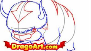How to draw Appa, step by step