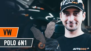 How to replace Brake pad set VW POLO Box (6NF) Tutorial