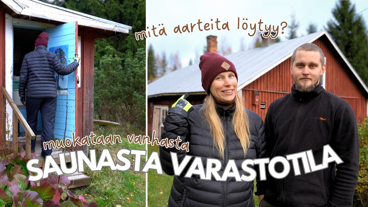 Mitä aarteita löytyy vanhasta saunasta ja huussista? Muokataan navetan sauna varastoksi MAATILAVLOGI