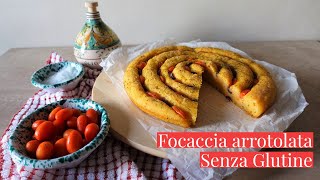 FOCACCIA ARROTOLATA SENZA GLUTINE-Sofficissima con Patate dolci nell&#39;impasto-Cucina dei Senza