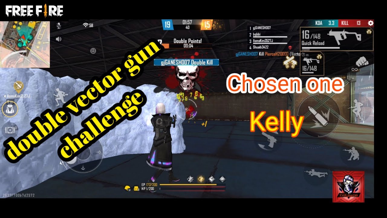 New mode | Chosen one | Kelly only double vector gun challenge | Garena freefire