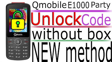 All Qmobile E1000 party unlock security code without box.@IrfanFrp