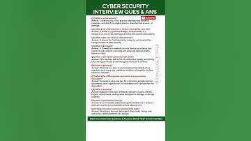 Cyber Security Interview Questions and Answers