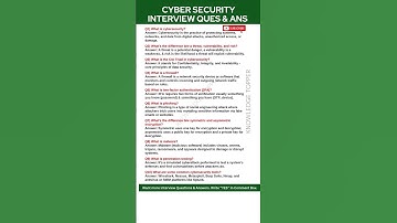 Cyber Security Interview Questions and Answers