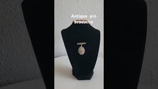 Antique 1920-70s Jewelry Co, Pin Marcasite Drop Vintage Silver Tone Finish #antiqueonline #vintage