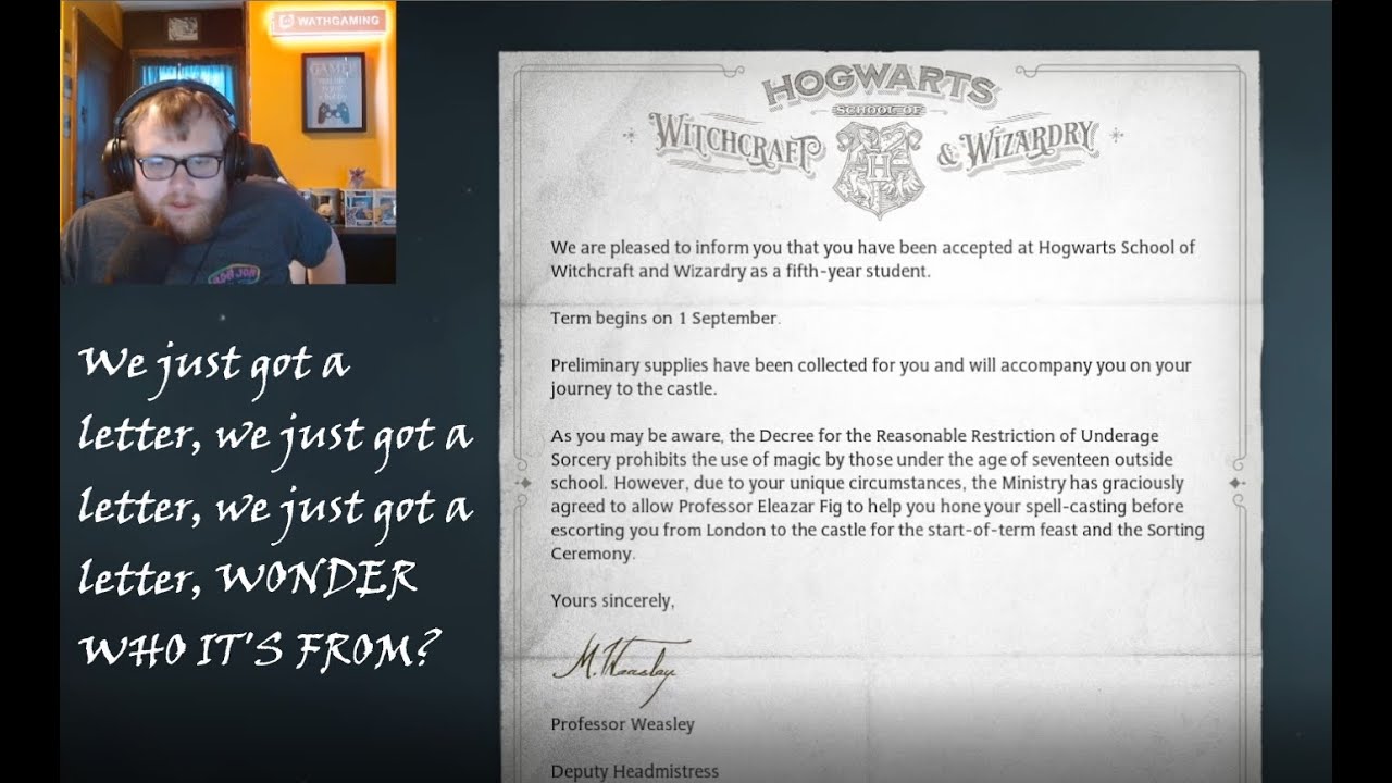WE JUST GOT A LETTER, WONDER WHO ITS FROM? Into the wizarding world ...