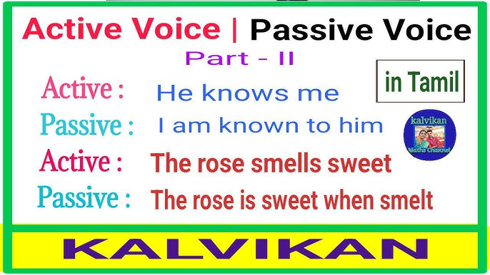 Active And Passive Voice In Tamil ( Part -1) // English Grammar In Tamil //  Class 10 English Grammar - Youtube