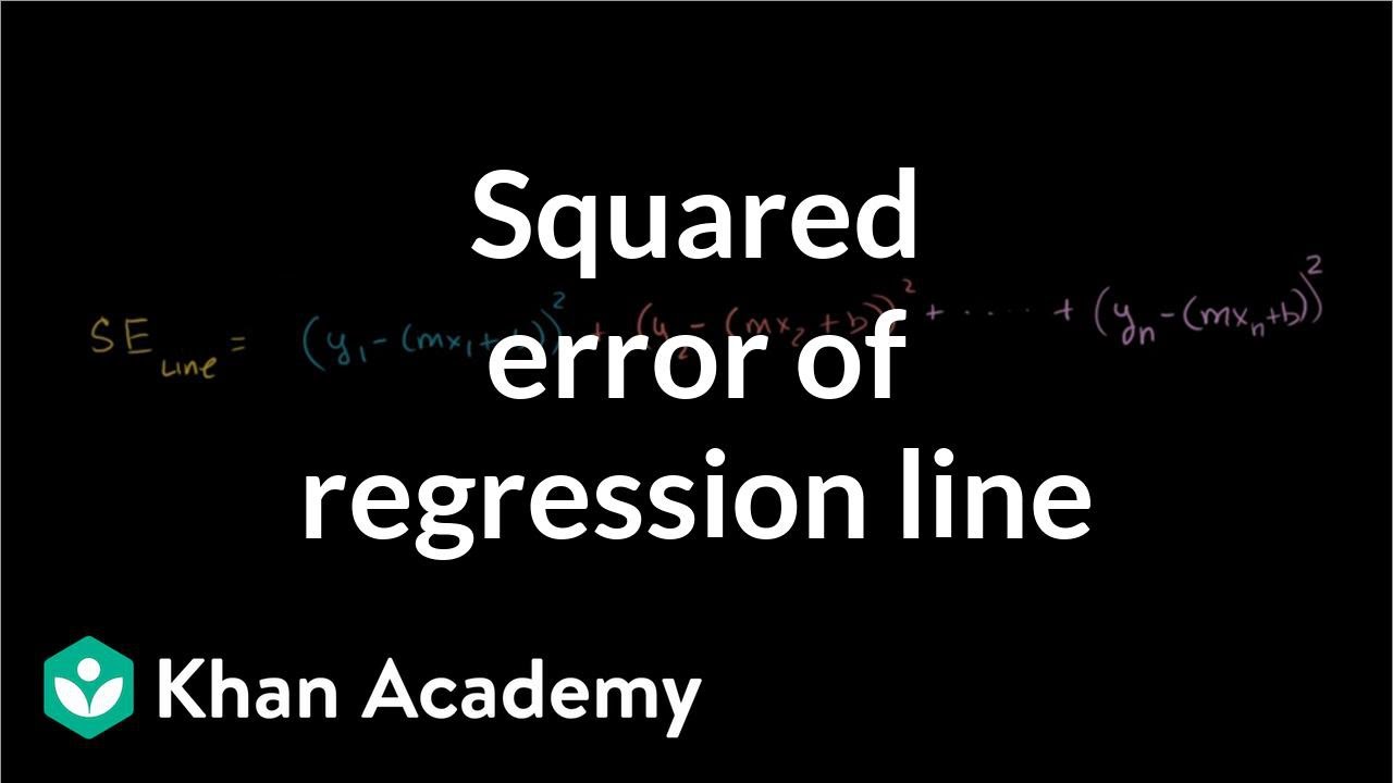 Squared Error of Regression Line