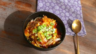 Ham & Egg Cheese Don Rice Bowl | Easy Lunch Recipe | wa's Kitchen