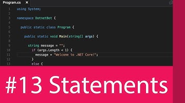 #13 C# TUTORIAL - STATEMENTS EXPRESSIONS