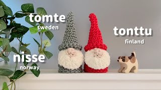 かぎ針編み 北欧クリスマスの妖精 トムテ ニッセ トントゥ 綿なしあみぐるみ