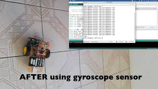 How to makes a robot car drive straight and turn exact right angles with MPU6050 gyroscope sensor