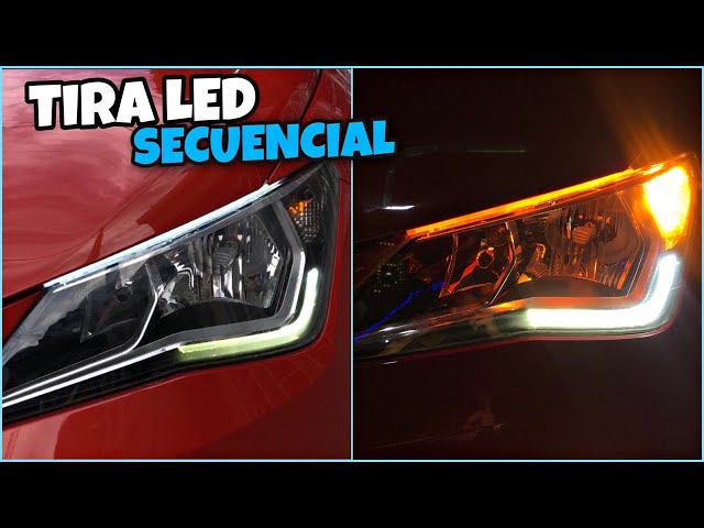 Como instalar tiras LED DRL secuenciales fácilmente al auto / set motor / 