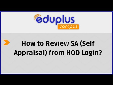 How to Review SA Self Appraisal from HOD Login?