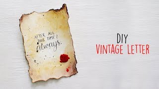 DIY Vintage Paper I Wax seal I Easy Tutorial using coffee I Luna