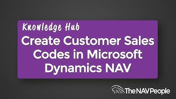 Create Customer Sales Codes