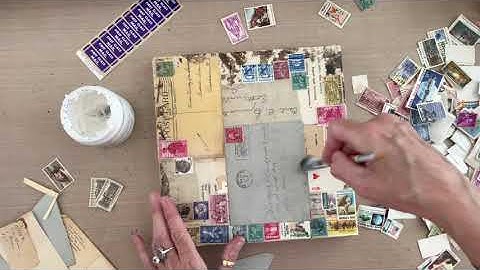 Creating a Mixed Media US Postage Stamp Background–Tutorial Tidbits