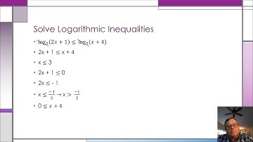 Solve Logarithmic Inequalities