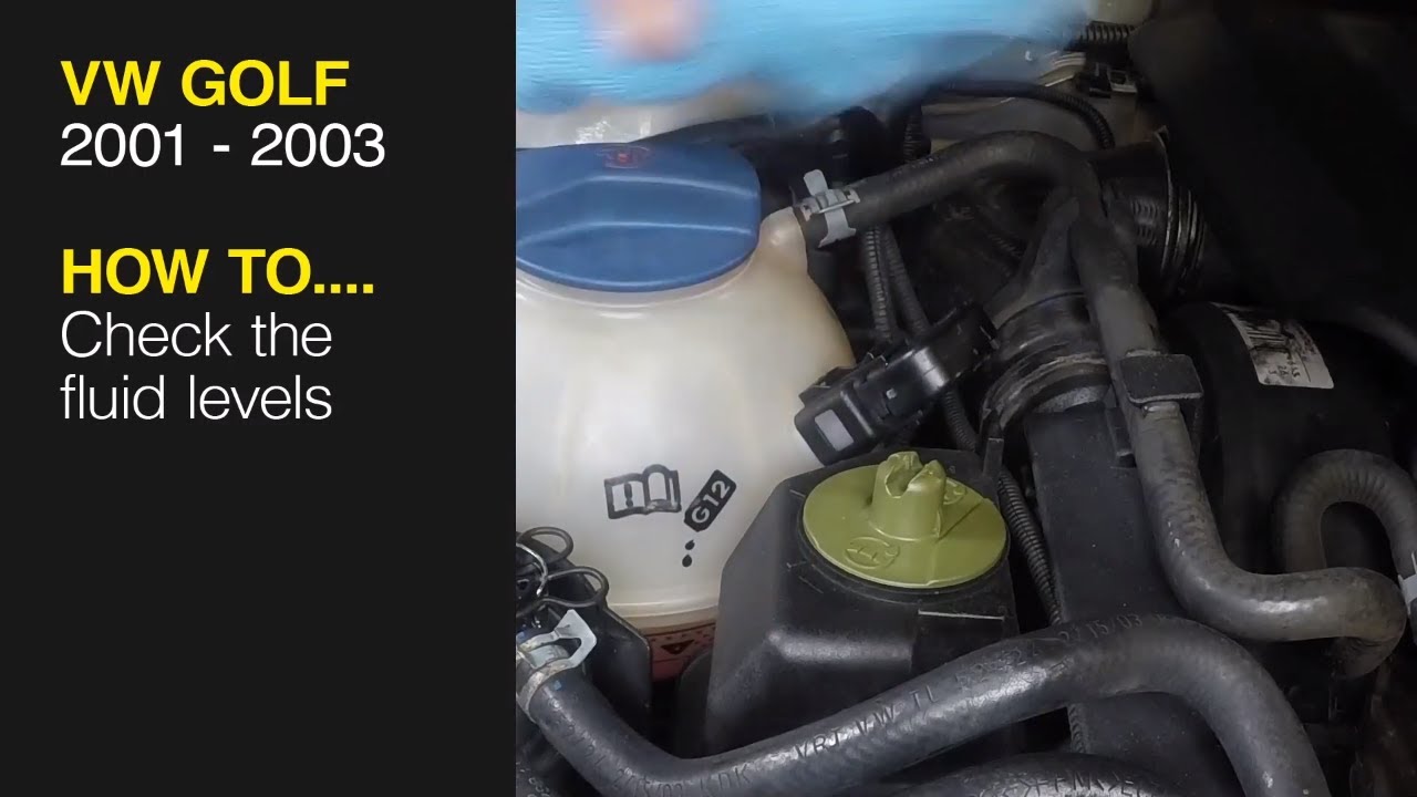 How to Check the fluid levels VW Golf 2001 to 2003 - YouTube