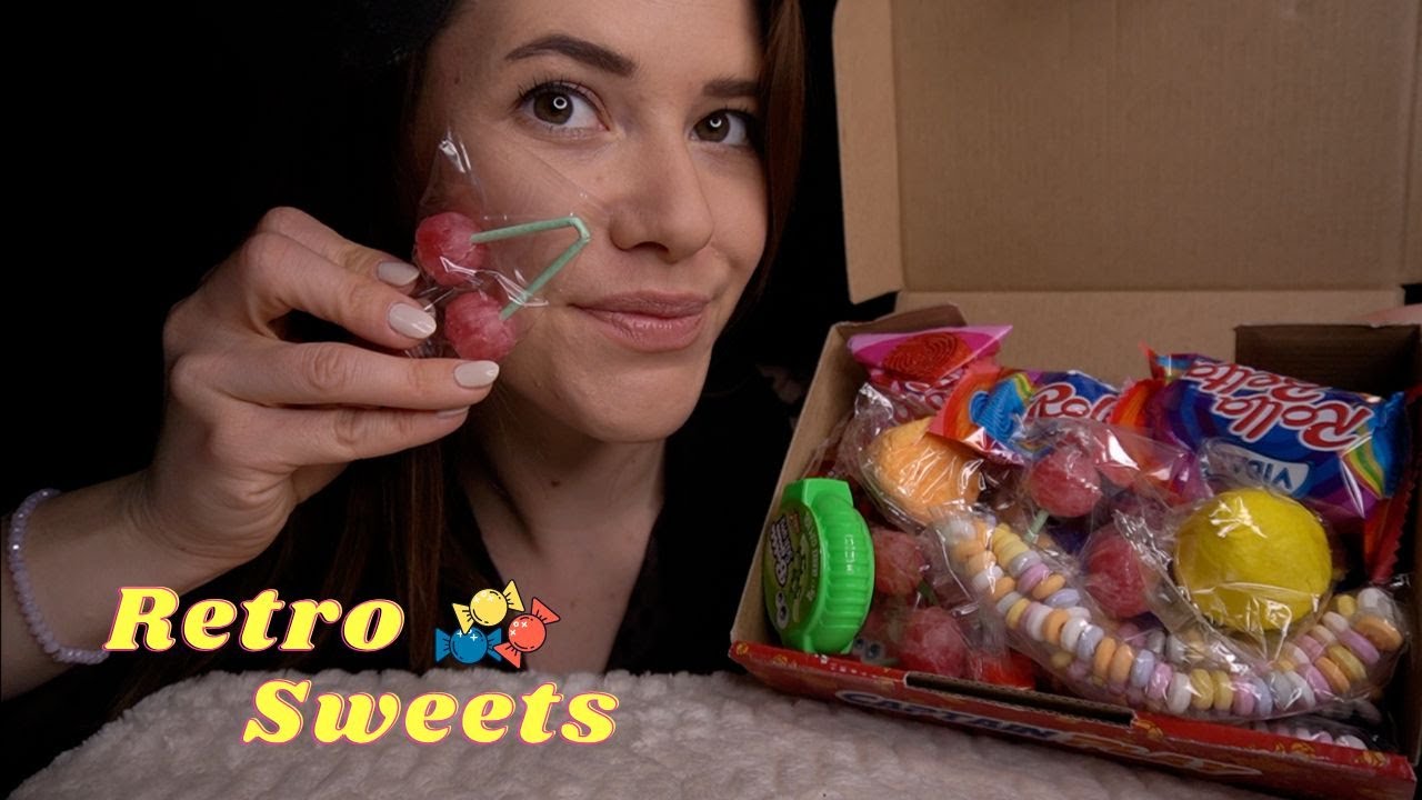 ASMR RETRO CANDY 🍬 TASTE TEST 🍬 Super Crinkly Eating Sounds | Deutsch/German