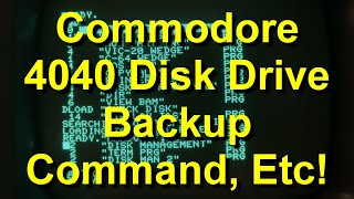 Commodore PET Fat 40 - BASIC PROGRAM To Test Disk Drive Disks Computer Backup Command - Episode 1521