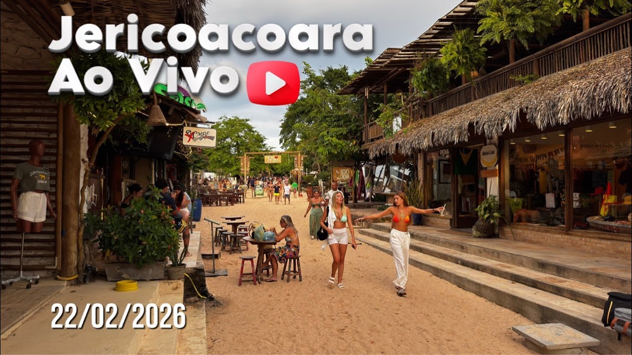 Jeri AO VIVO – Vila de Jericoacoara em Tempo Real! 🌊🇧🇷 (22/02/2026)